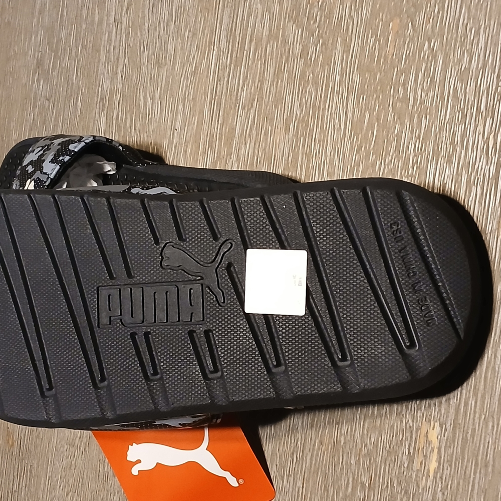 Puma Black and Gray Slide Sandals - Picture 5 of 5